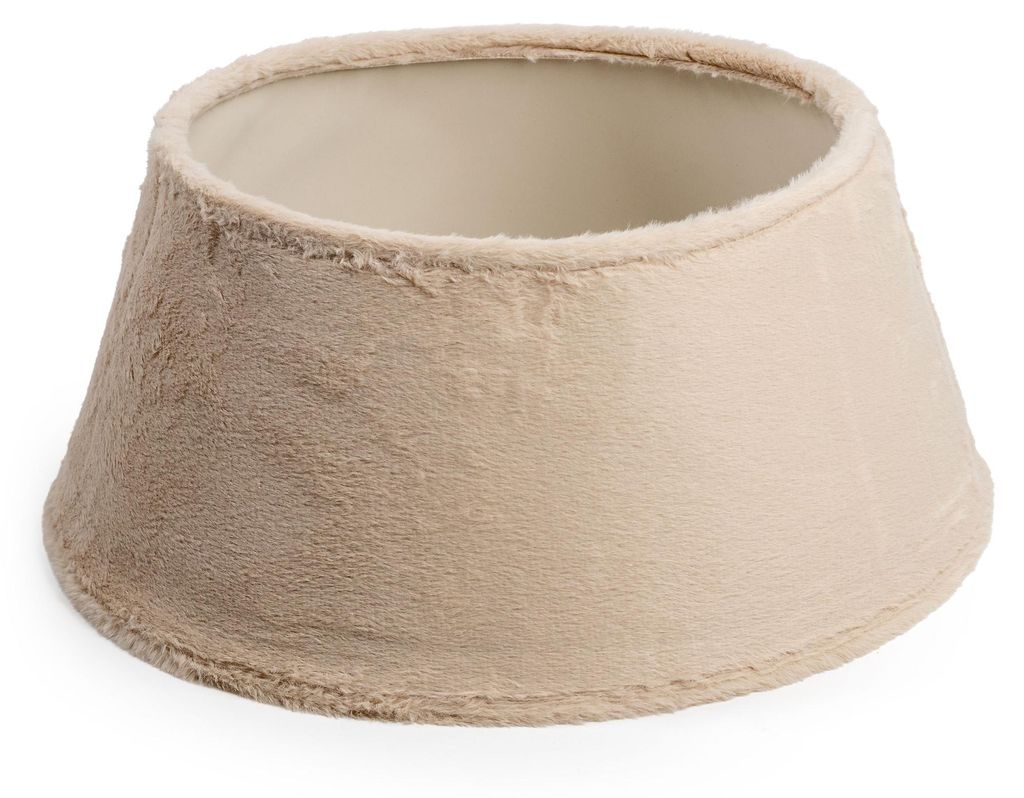 Weihnachtsbaumrock 56 x 25 cm aus Plüsch Stoff - beige - Produktbild 