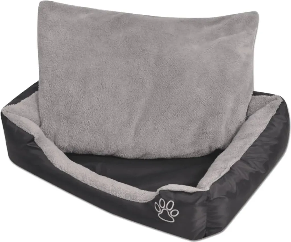 Lettino Ortopedico Cani Taglia M Nero The Living Store con Cuscino