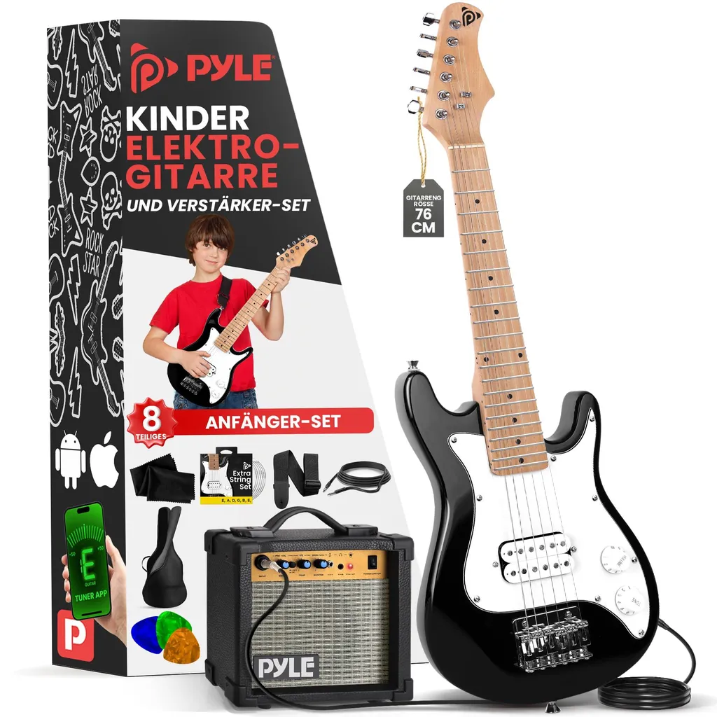 Guitare Électrique pour Enfant Kit Complet avec Ampli et Housse 76cm