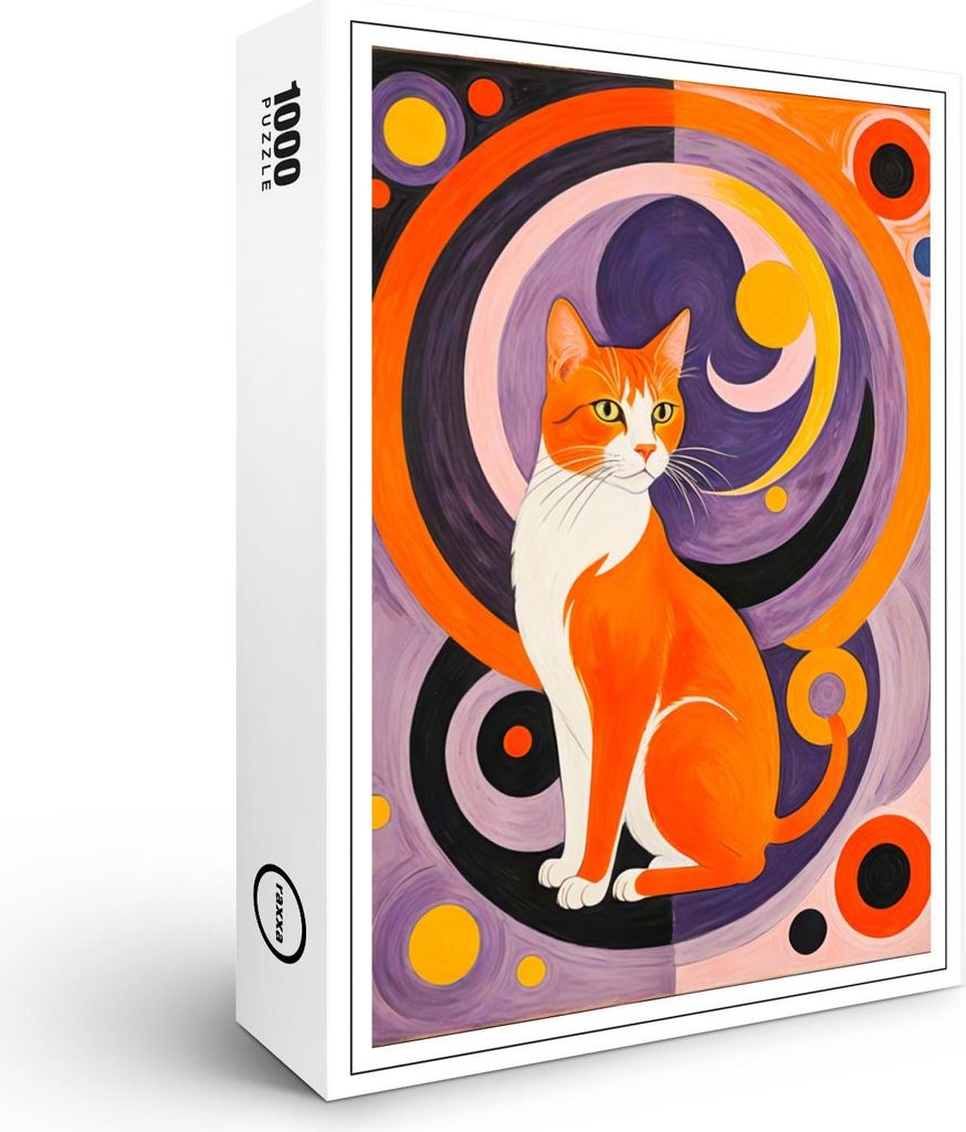 raxxa Premium-Puzzle "Cubist Cat Art with Colors", 1000 Teile