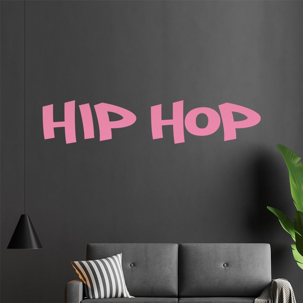 KIWISTAR HipHop Font - Oldschool Rap Graffiti Beat Bass Drums Wandtattoo in 6 Größen - Wandaufkleber Wall Sticker - Dekoration, Küche, Wohnzimme...