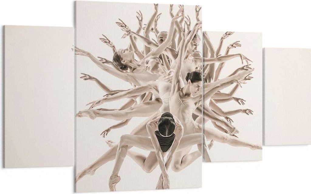 Bild auf Leinwand - Leinwandbild - 4 Teile - Modern Stück Ballett - 160x90cm - Wand Bild - Wanddeko - Wandbilder - Leinwanddruck - Bilder - Wandde...