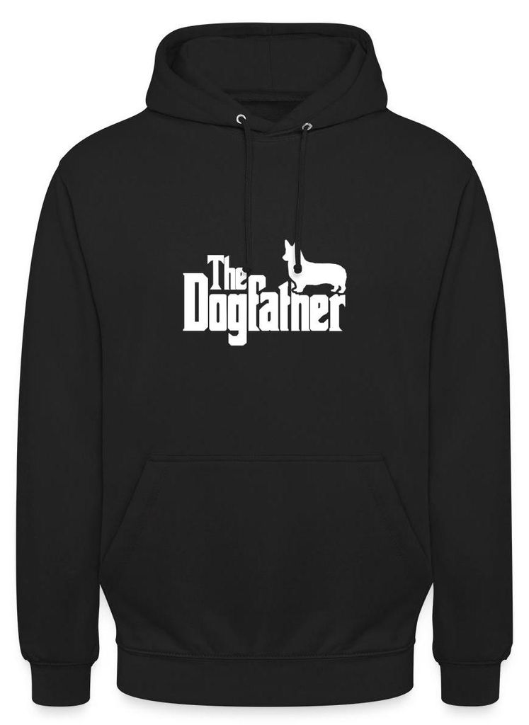 Spreadshirt The Dogfather | Corgi Uni Hoodie, M, Schwarz