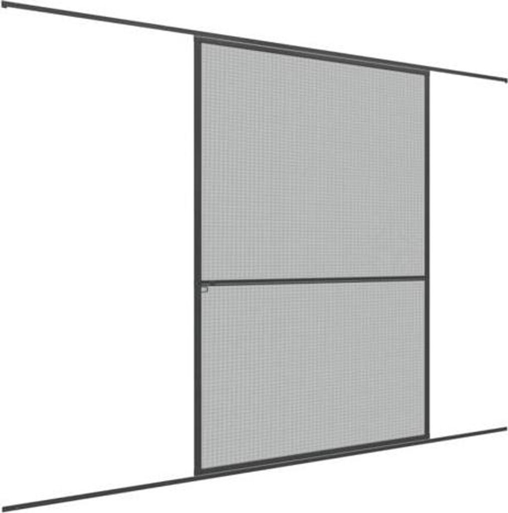 Primaster Fliegenschutz-Schiebetür 120 x 240 cm anthrazit/anthrazit kürzbar