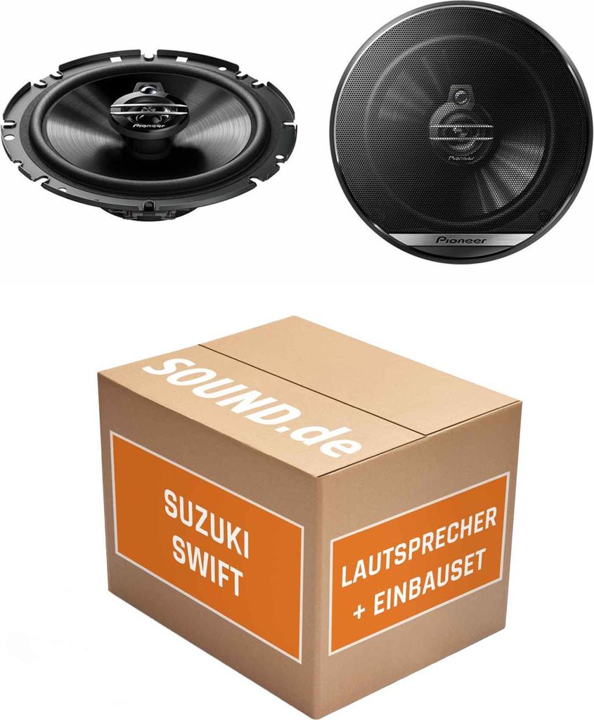Lautsprecher Boxen Einbaupaket hinten TS-G1730F passend für Suzuki Swift FZ/NZ | 2x Tief-Mitteltöner mit integriertem Hochtöner 300W MAX