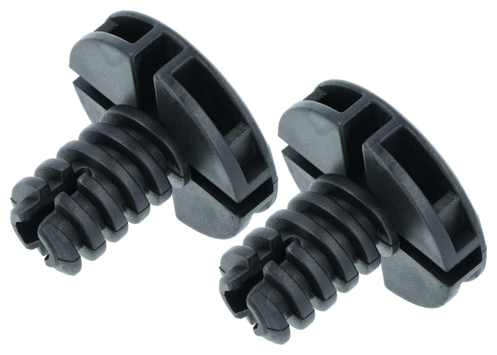 vhbw 2x Stellfuß kompatibel mit AEG T8DEE94S, T8DEE945R, T8DEE942, T8DEE86S, T8DEG48S, T8DEE95S Wäschetrockner, Trockner - 3,5 cm Standfuß, Schwarz