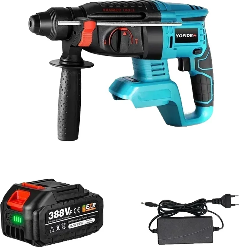 Marteau Perforateur Électrique 18V YOFIDRA SDS Plus de 28mm Max