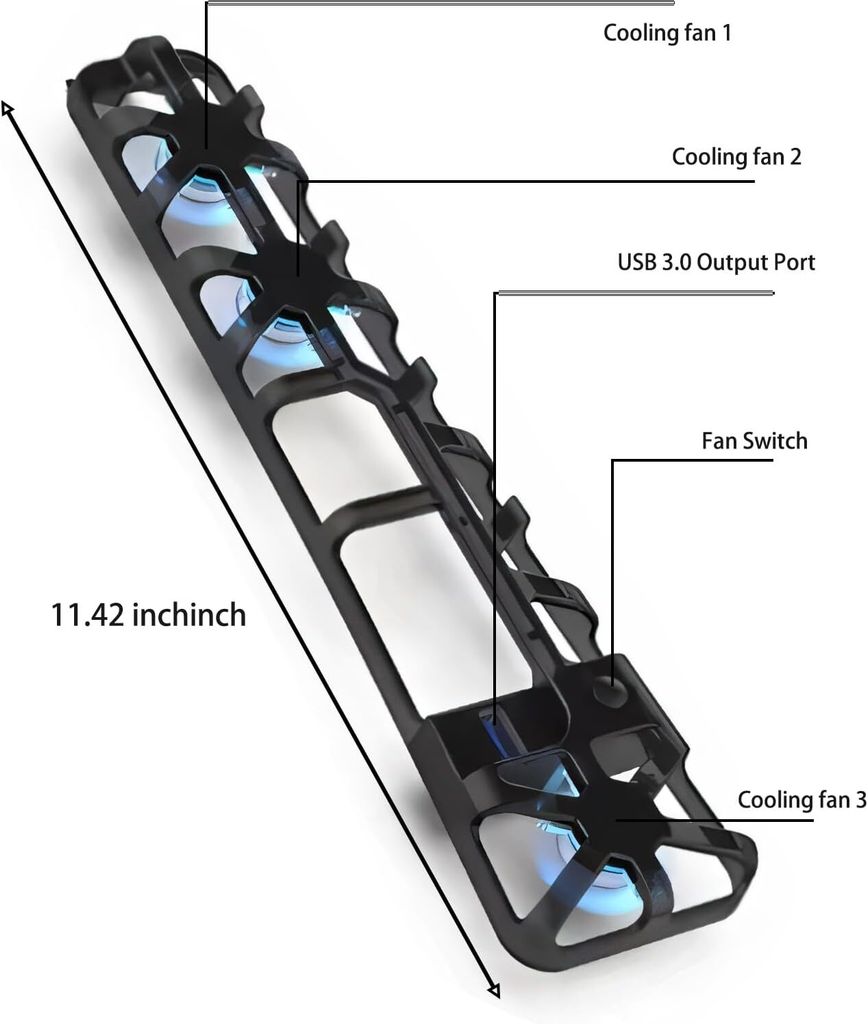 Kühlventilator für PS5 Slim: Blaulicht, kompatibel mit Produktbild 7