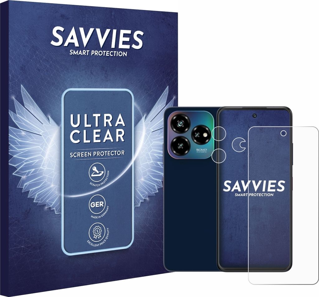 18x Für ZTE Blade V60 Vita (Display+Kamera) Schutzfolie Savvies Displayschutz Display Schutz Folie Klar Transparent