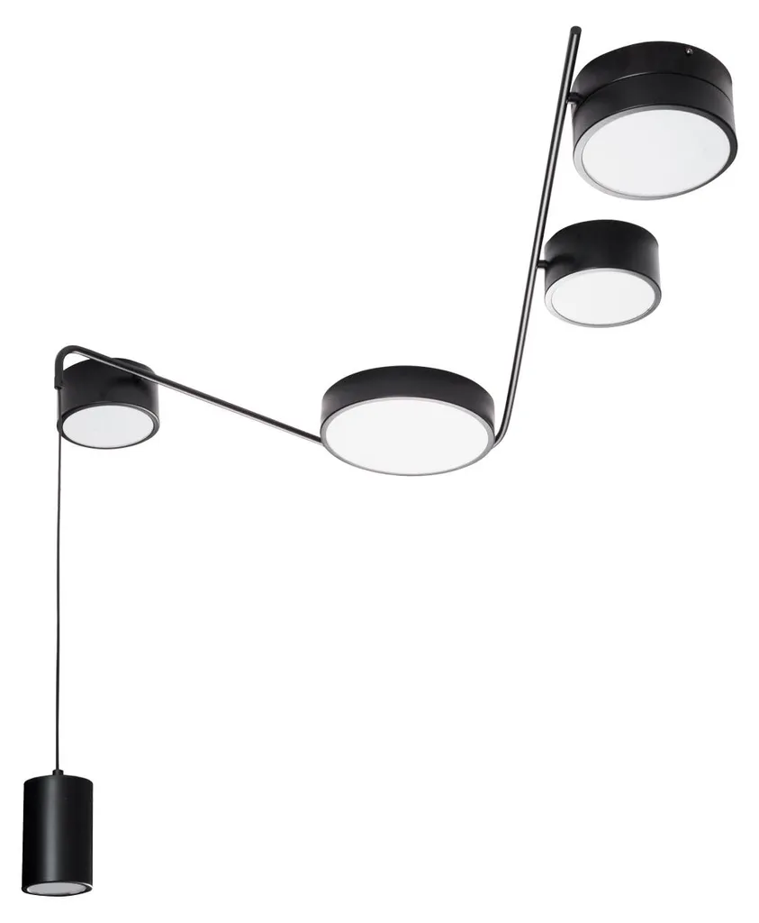 Luminaire Suspension LED Design Noir Zumaia 70cm pour Salon 32W