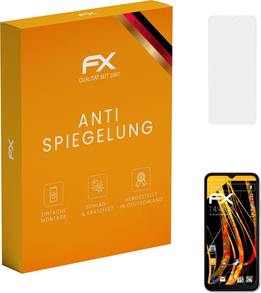 atFoliX FX-Antireflex 3x Schutzfolie kompatibel mit Nokia C32 Displayfolie