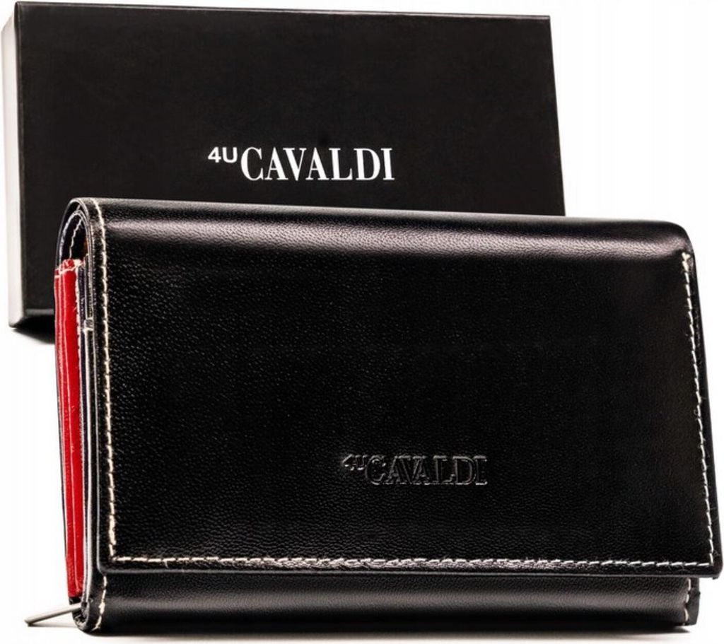 4U Cavaldi Großes Portemonnaie aus Leder für Frauen