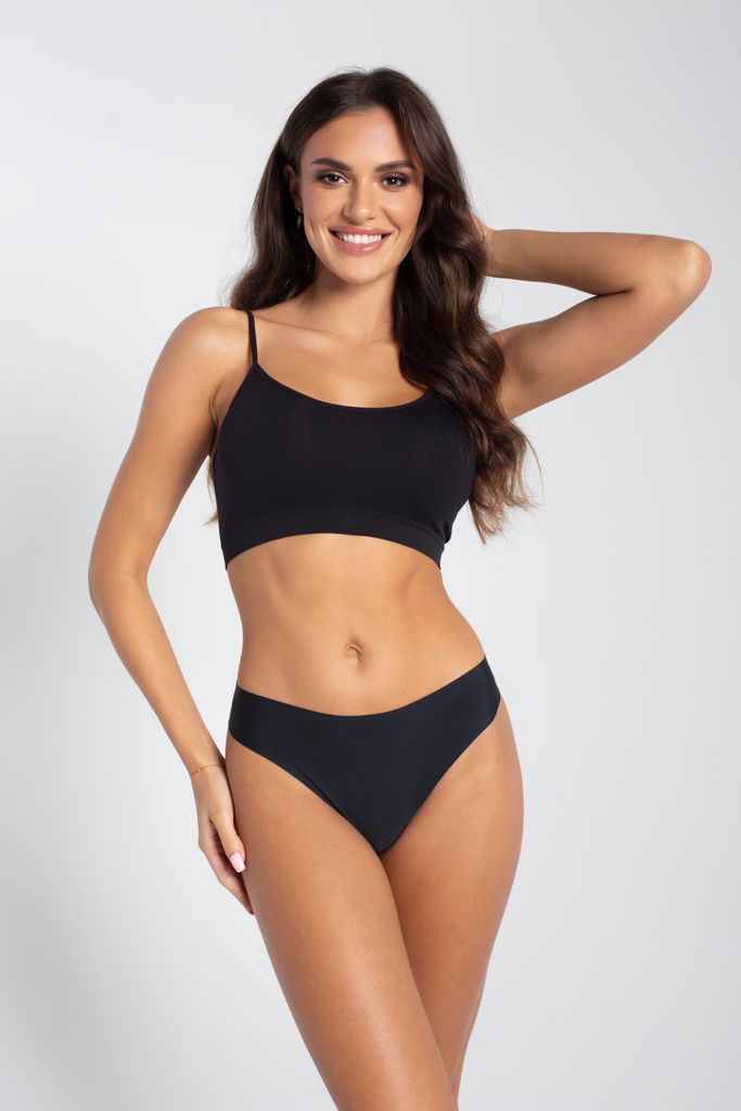 Gatta - Seamless String Damen - Strings Nahtlos für Frauen - Schwarz - S