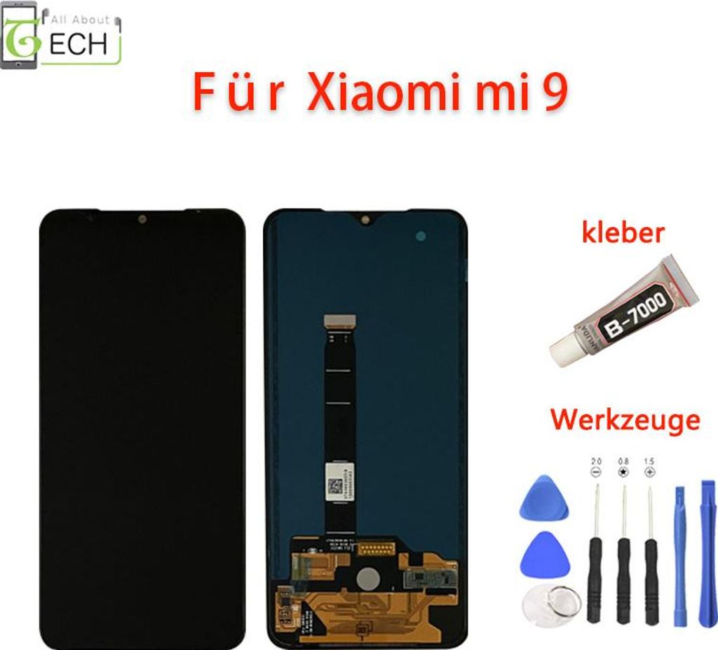 Für Xiaomi Mi 9 LCD Display (OLED) Touch Screen Bildschirm Werkzeuge