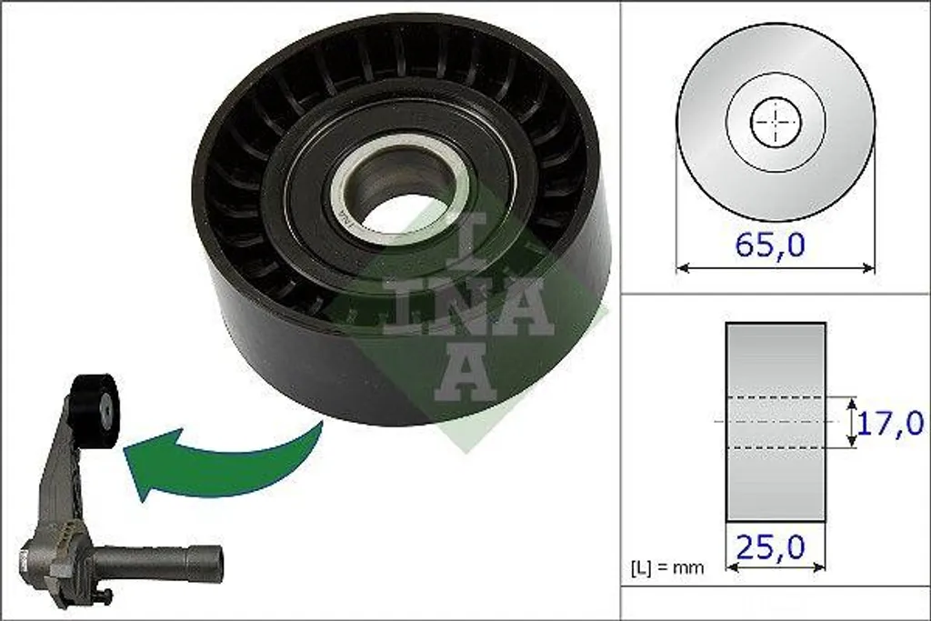 Rouleau tendeur de courroie robuste OE 11287571015 pour DS3 et 3008
