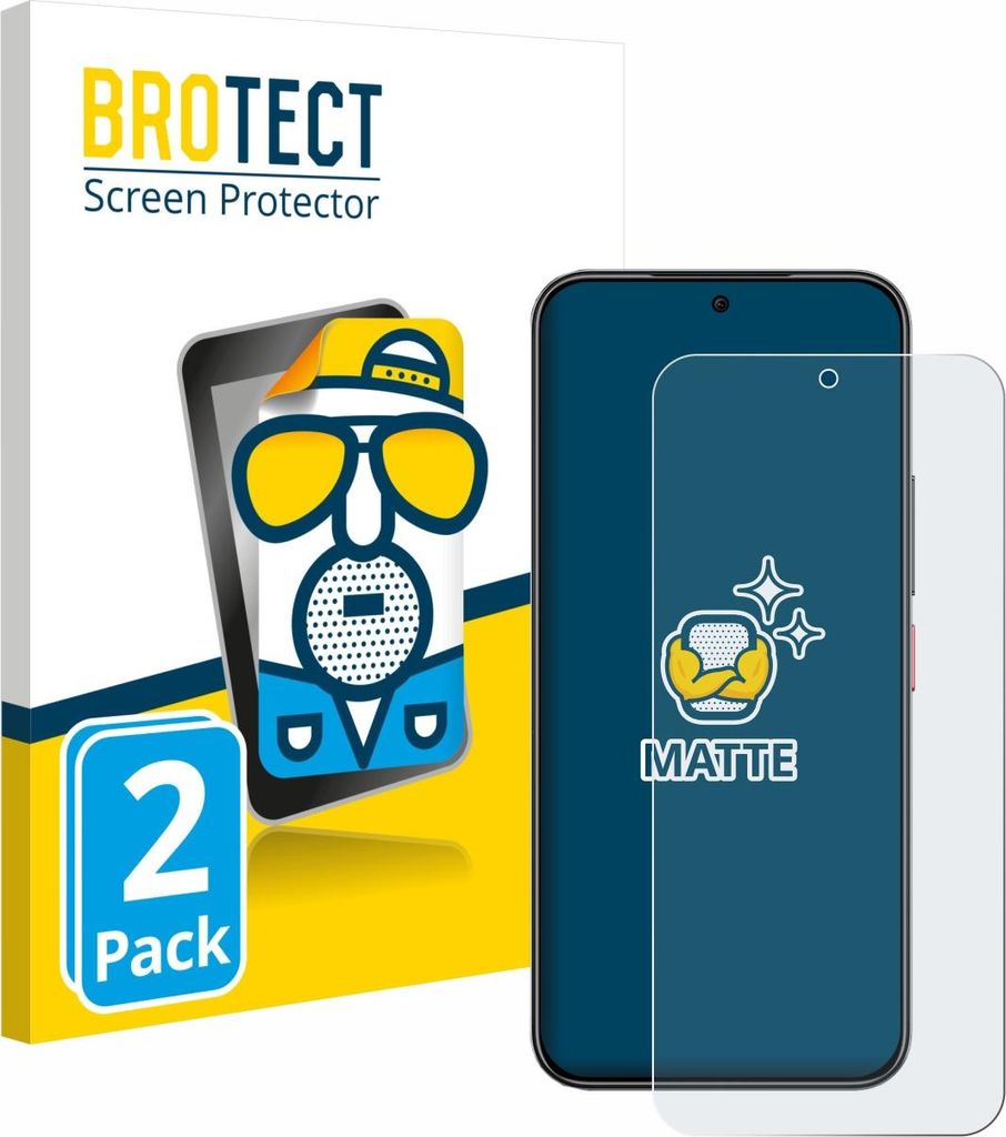 2x BROTECT Schutzfolie für Nubia Air Displayschutz Displayschutzfolie Folie Matt Entspiegelungsfolie