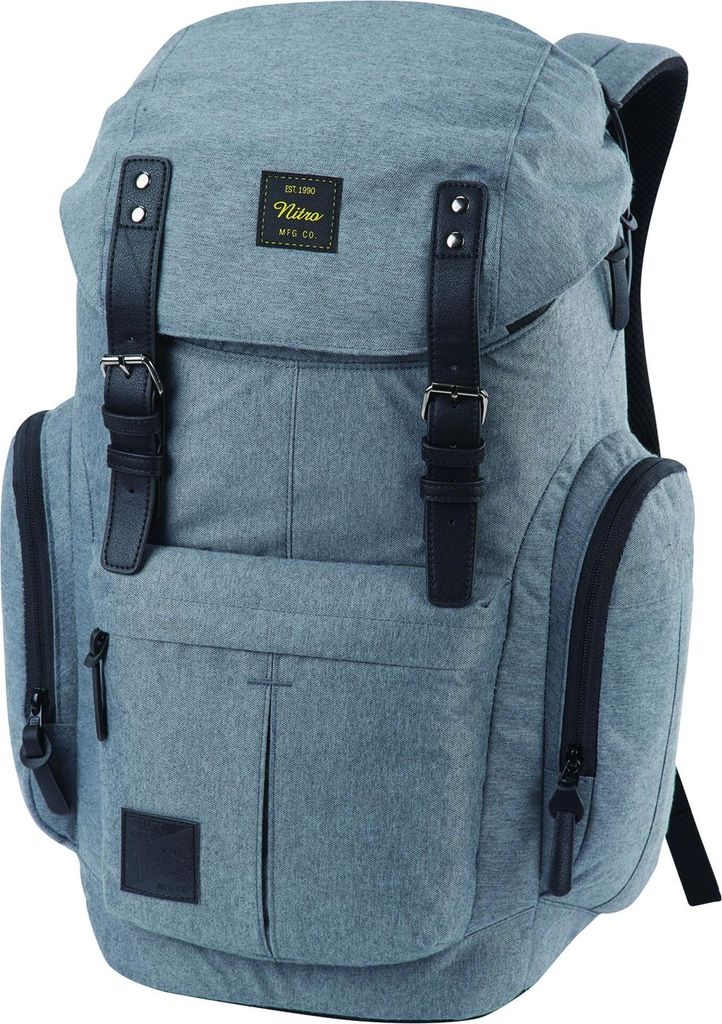 NITRO Freizeitrucksack Rucksack mit Laptopfach Daypacker Backpack 32L Black Noise grau