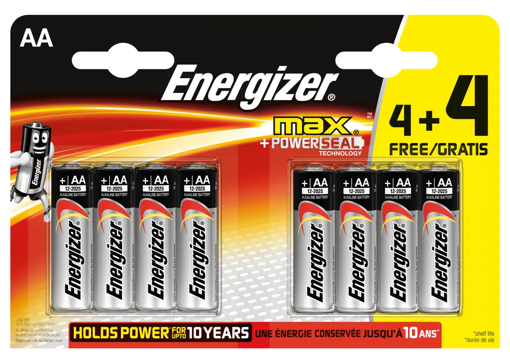 Batteries Energizer MAX AA LR6 pack de 8 piles alcalines longue durée - 3