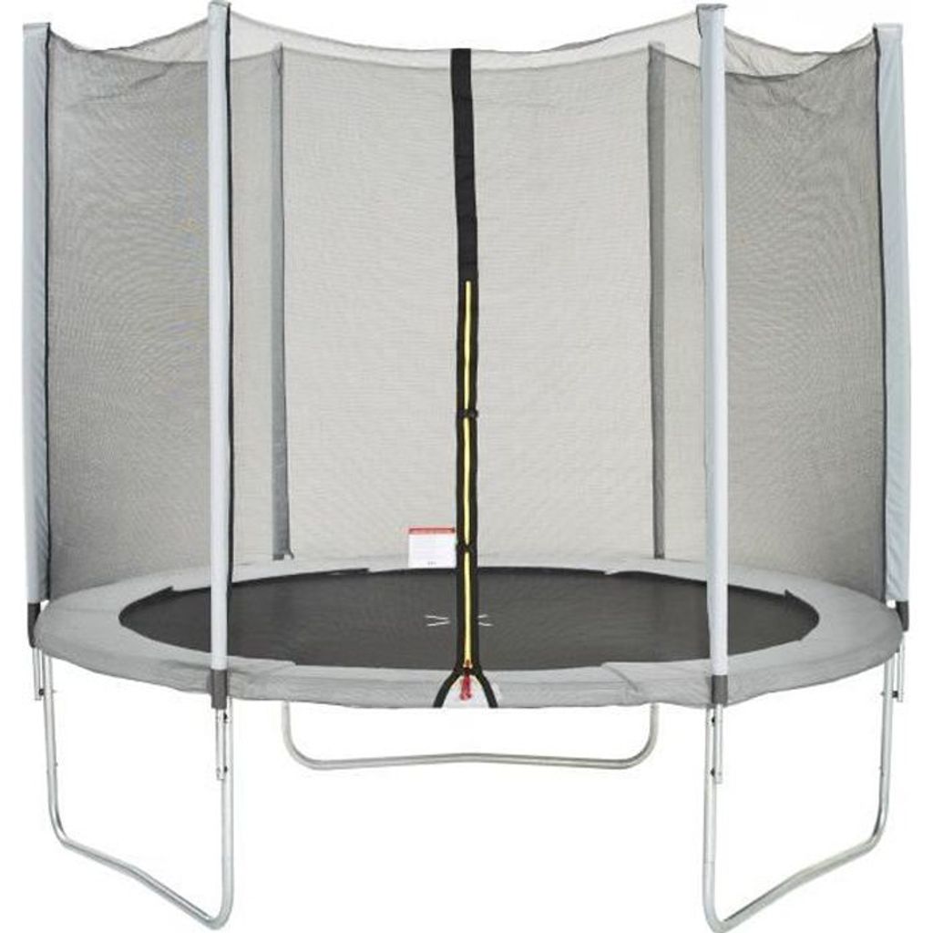 Trampolin MAXI ECO Ø 250 cm Grau - Mit Netz