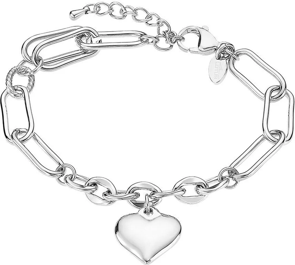 LOTUS STYLE Bracciale Donna Acciaio Inox LS1780-2/1 Geometrico - Bracciale Elegante con Finitura Lucida e Raffinata 20,8 cm - Ideale come Regalo di