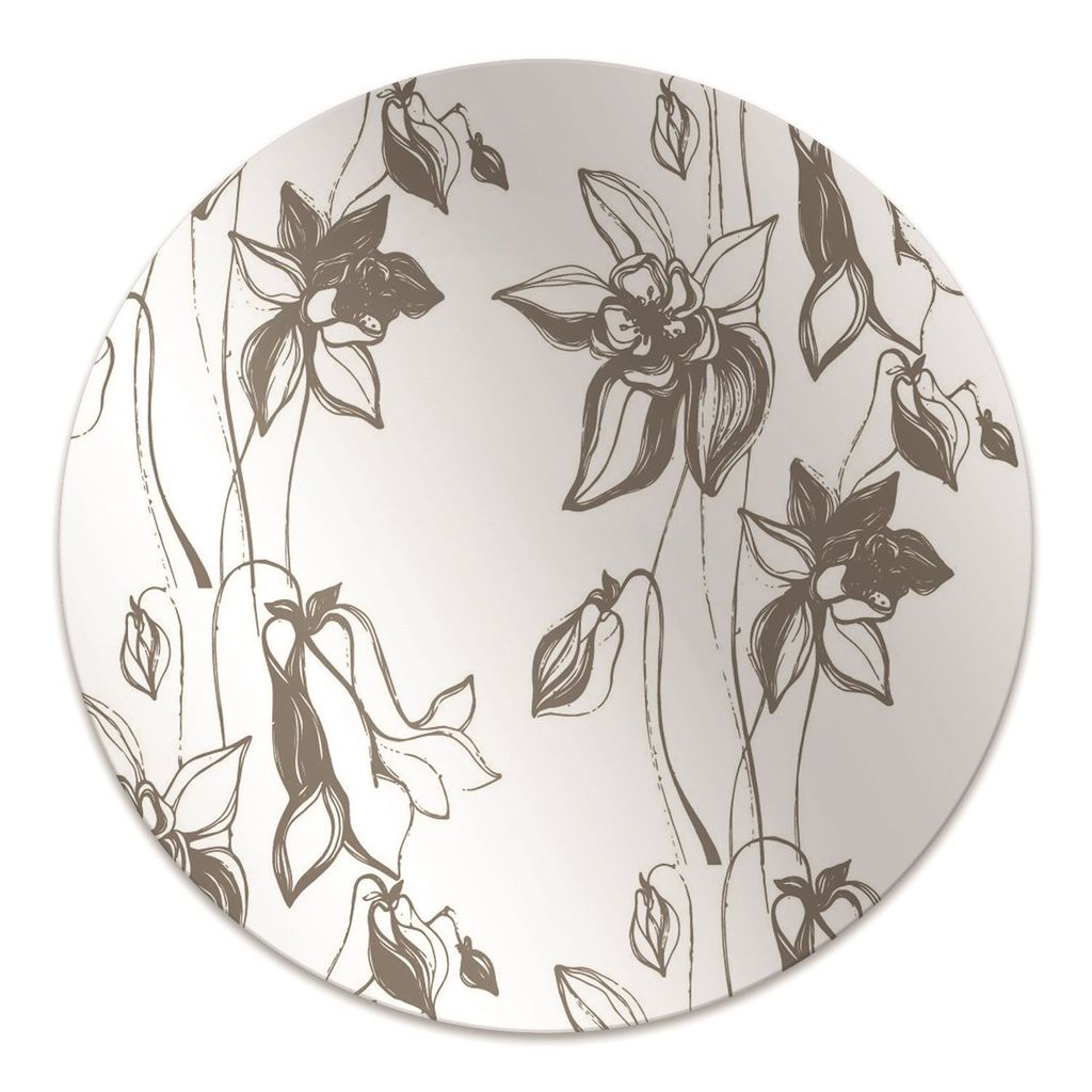 Rundmatte - Stuhlunterlage Bürostuhlunterlage - Rund Ø 100 cm - Bodenmatte - Fußmatte - Blumenzeichnung