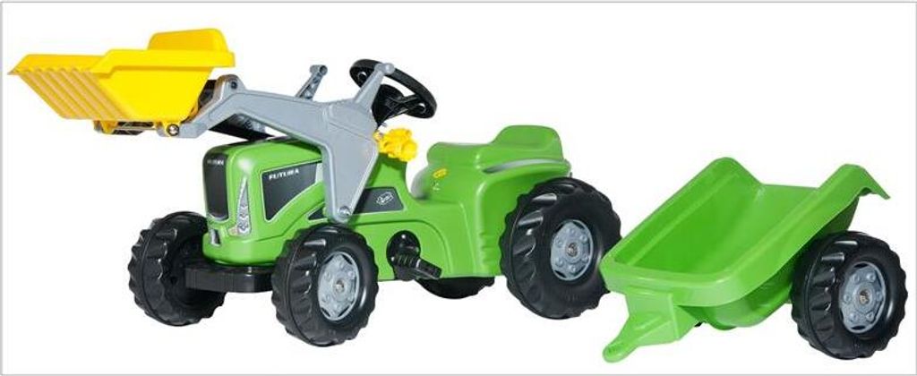 rolly toys Kiddy Futura zelený šlapací traktor + Kid Obrázek produktu 