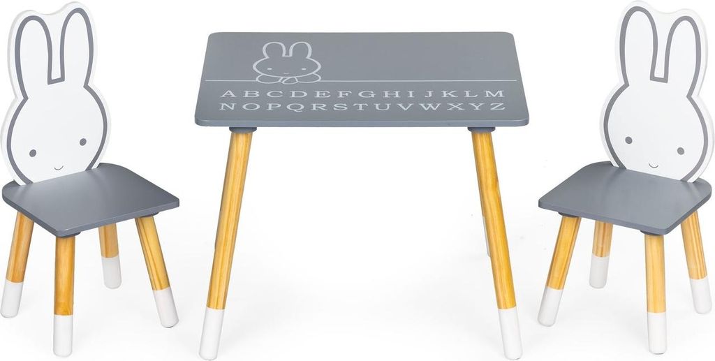 Kindertisch und 2 Stühle Set - Holzmöbel