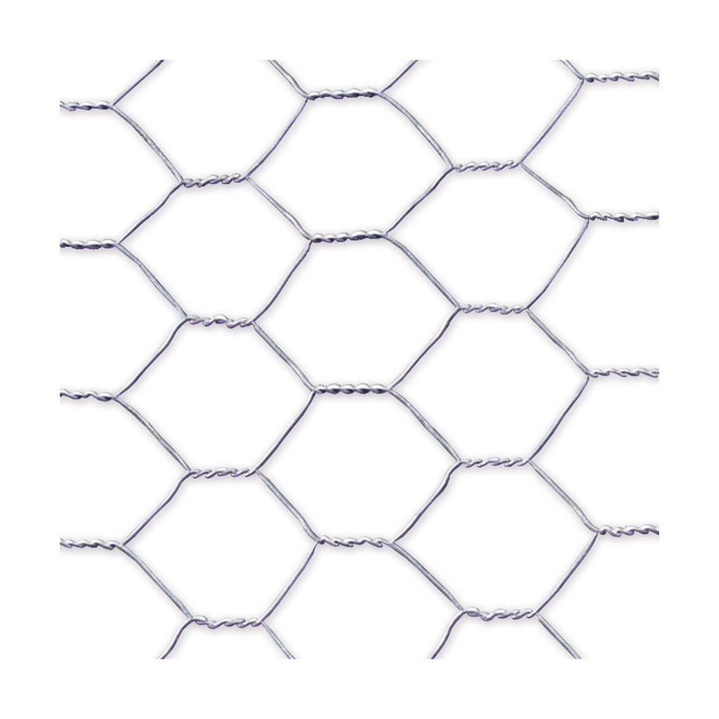 Drahtgitterrahmen aus verzinktem, dreifach gedrehtem Metallgitter: 19x0,7mm / 1x10m Nortene
