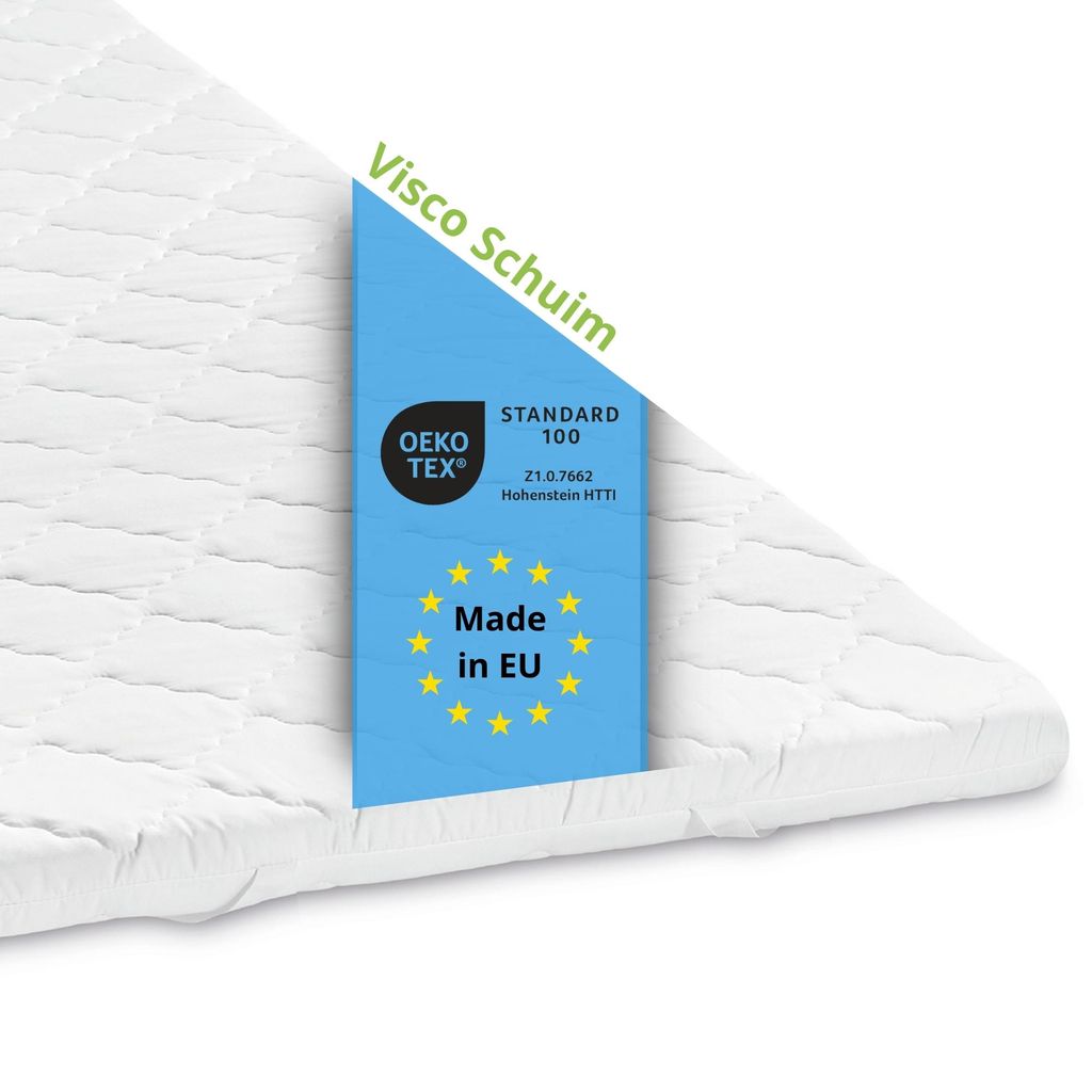 ergonomische topper van visco-schuim, 100 x 200 cm, Productafbeelding 