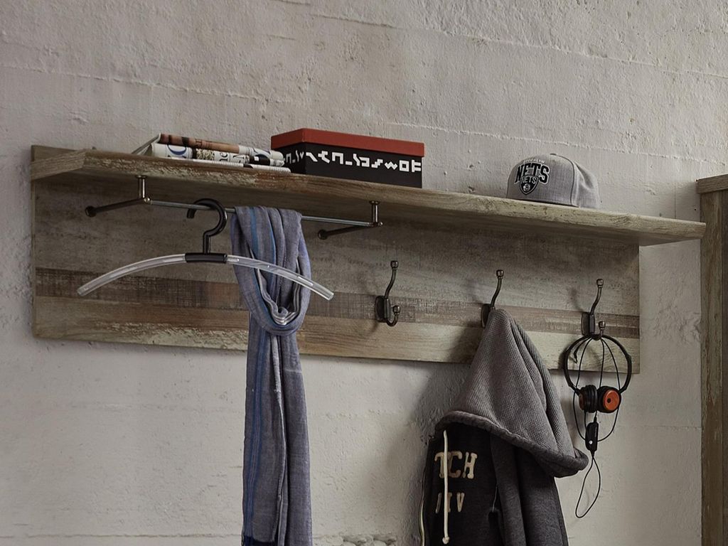 Garderobenpaneel Wandgarderobe Hängegarderobe Paneel Garderobe Flur "Britta I"