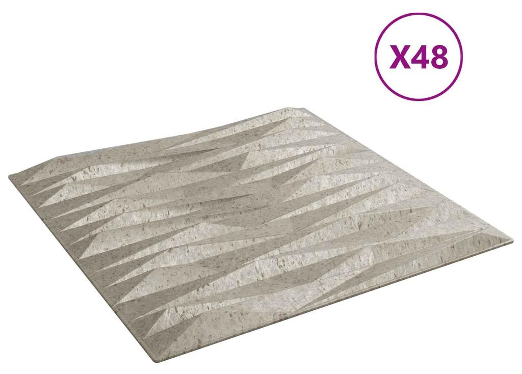 vidaXL Wandpaneele 48 pcs Stein Beton 50 x 50 cm XPS Schaum