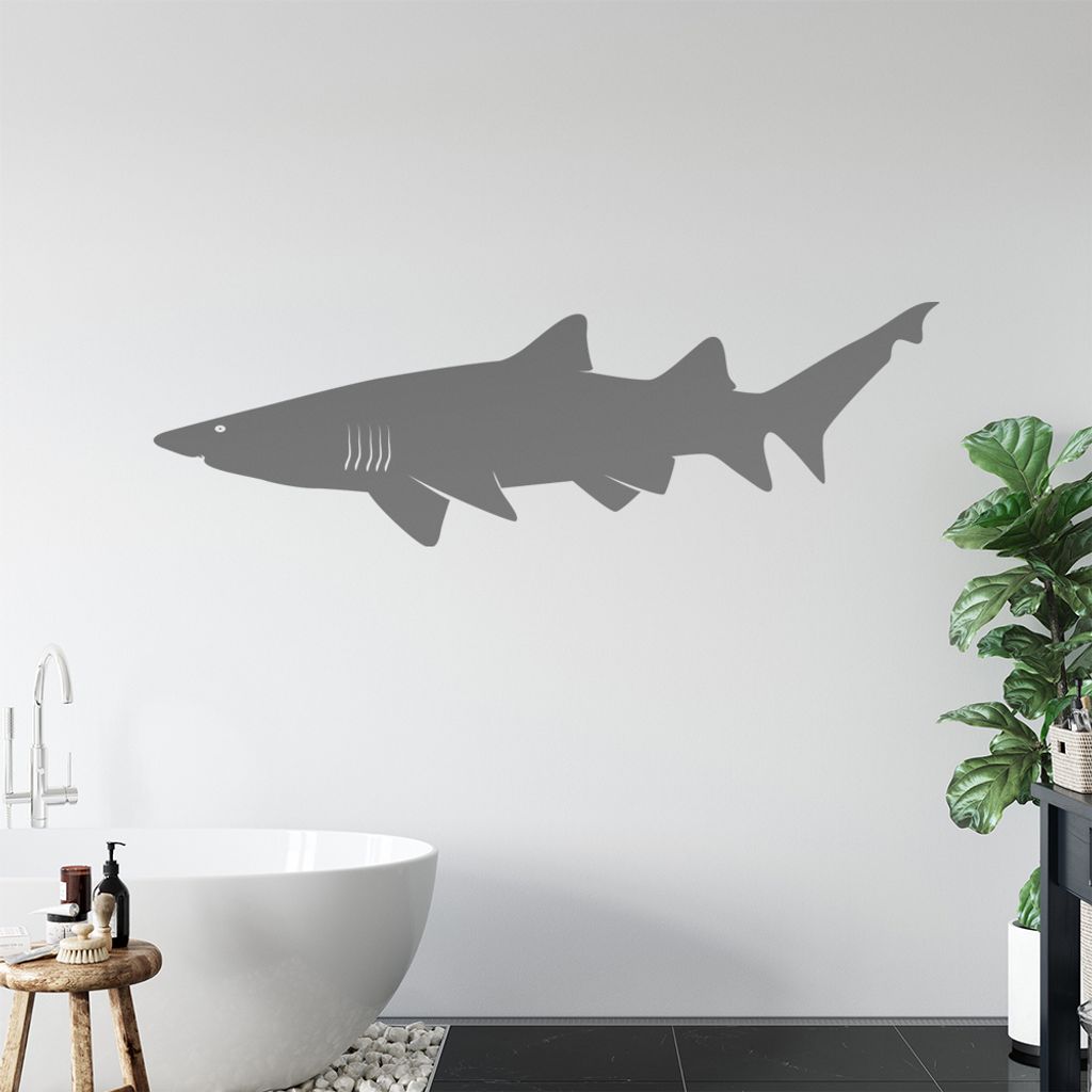 KIWISTAR Haifisch Grundhaie Wandtattoo in 6 Größen - Wandaufkleber Wall Sticker - Dekoration, Küche, Wohnzimmer, Schlafzimmer, Badezimmer