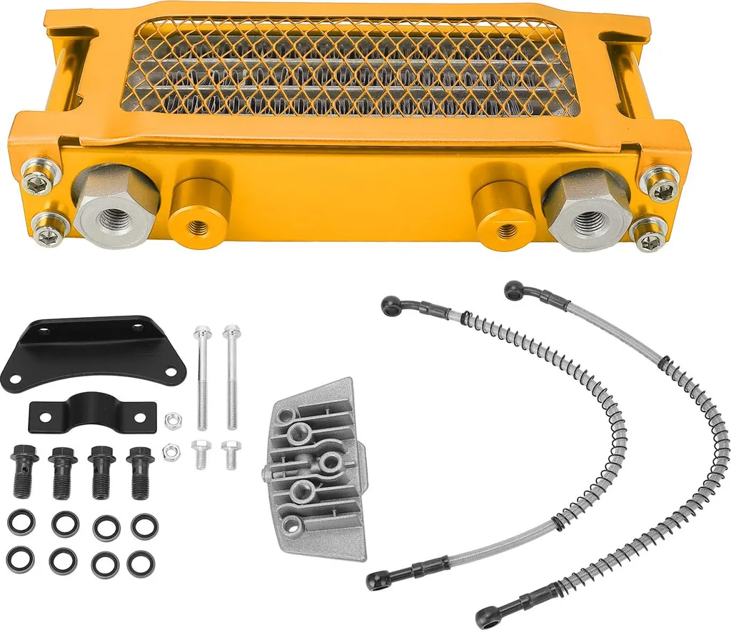 Évitez la surchauffe moteur : Radiateur d'huile 4 rangs moto 50cc-110cc