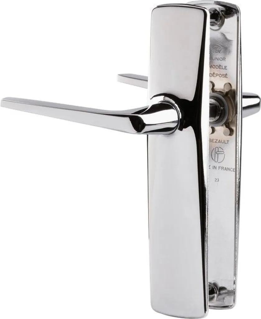 Ensemble bec de cane Junior 4065 BEZAULT chromé pour porte de chambre