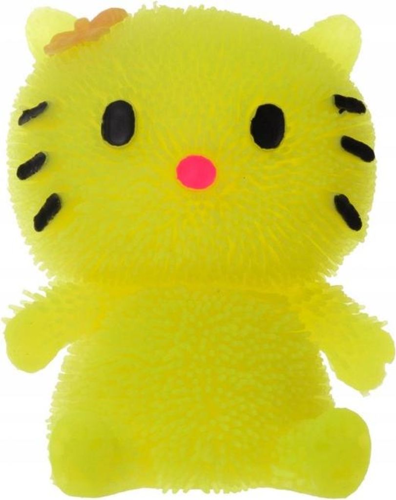 Leuchtende Katze Anti-Stress Ball Quetschball Knautschtier mit Lichteffekt Kinder 7cm