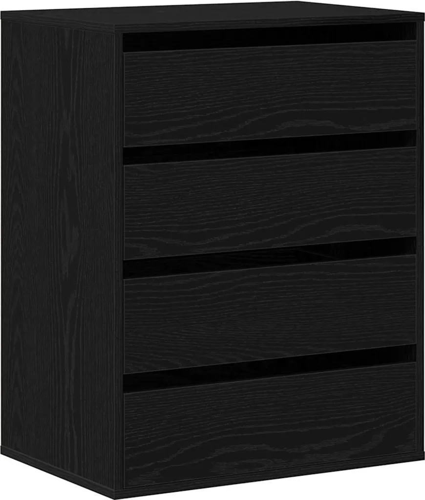 Cassettiera SYFAX Nera 60x41x76 cm: Design Minimal in Legno Multistrato