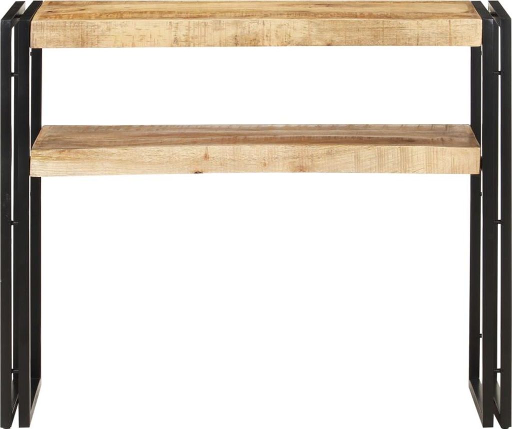 vidaXL Konsolentisch 90x30x75 cm Raues Mangoholz