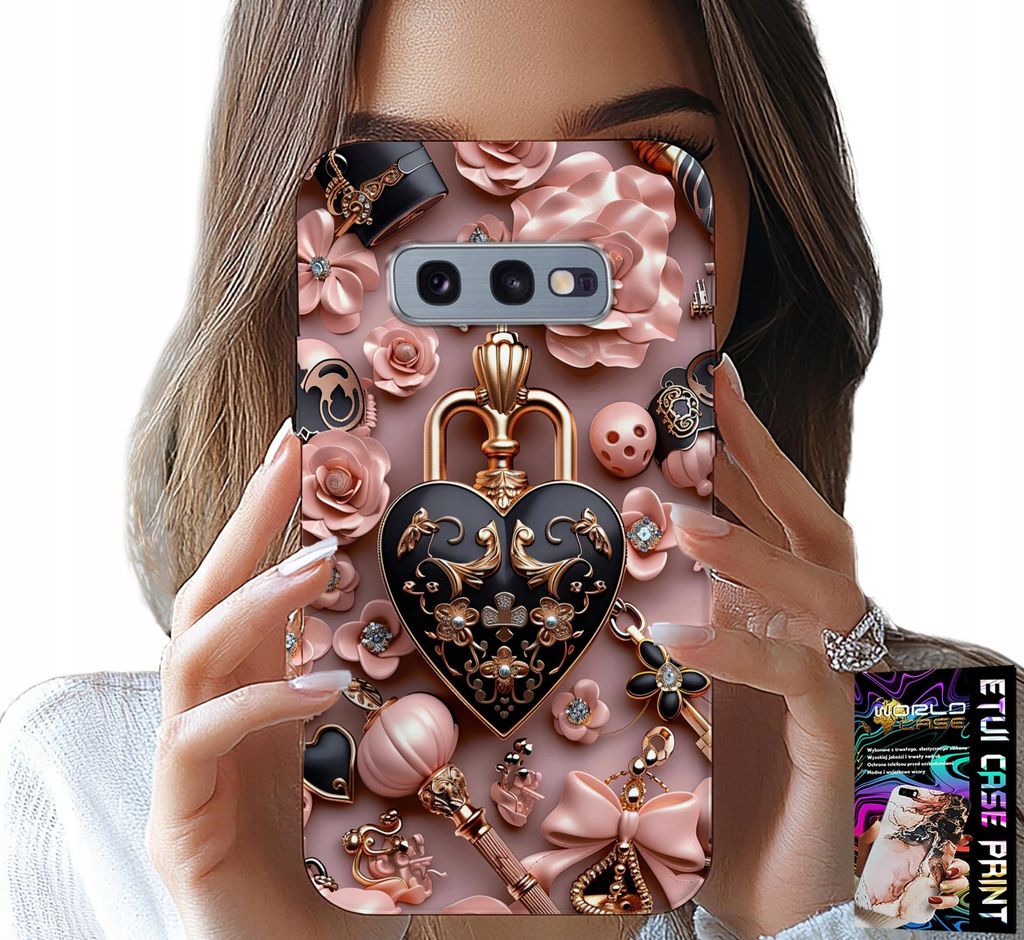 Fall Für Samsung Galaxy S10E - Feminine Designs Vorhängeschloss Herz Fall + Film