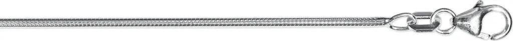 Catena a serpente da 1,40 mm in argento 925/ rodiato 42 cm