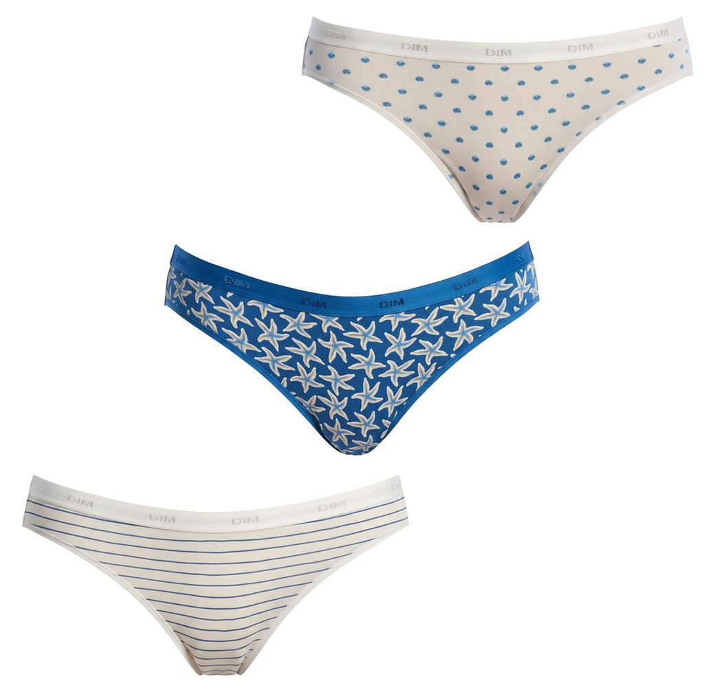 DIM 3er-Pack Slips aus Stretch-Baumwolle D4C17 für Damen