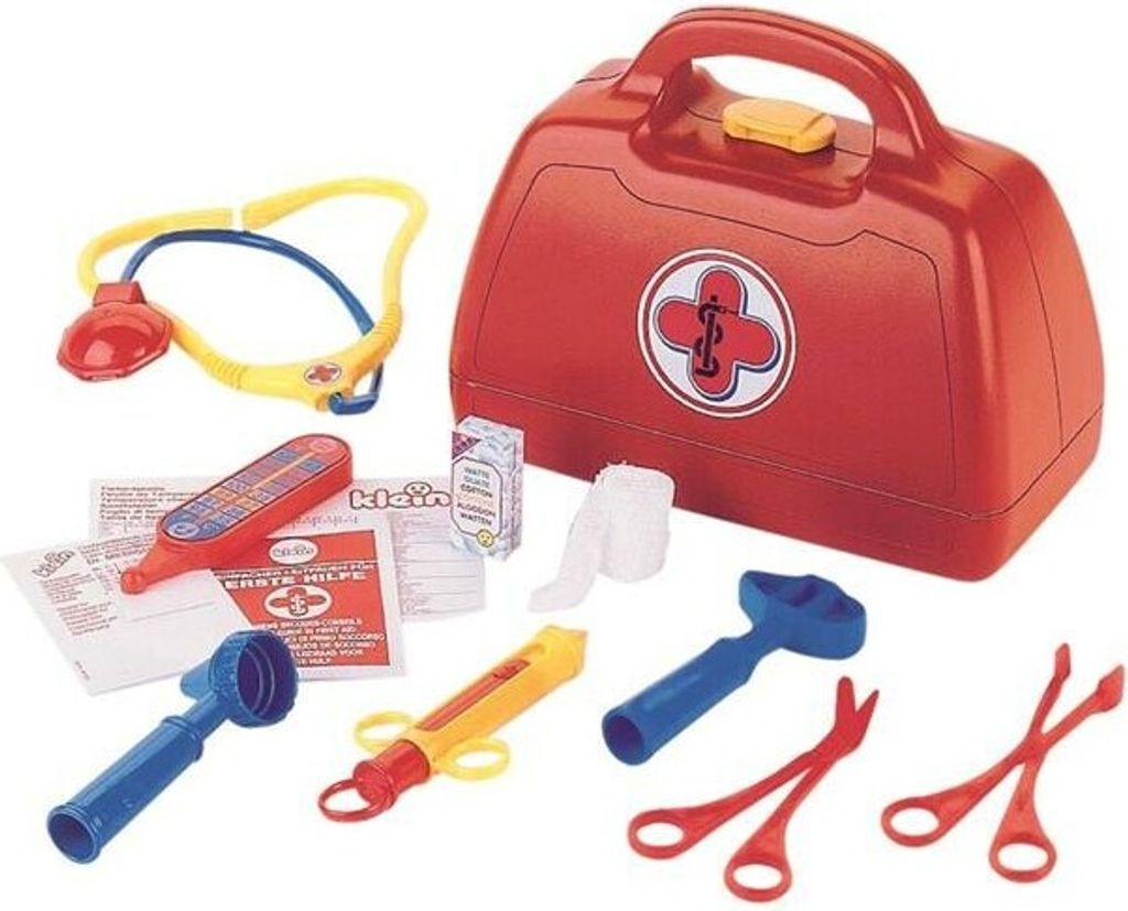 Woodyland Arztkoffer Für Kinder – Mit 10 Medizinischen Spielzeug-Accessoires, Metallkoffer, Für Kinder Von 3–8 Jahren