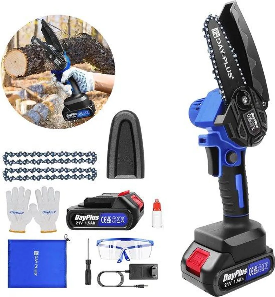 Tronçonneuse à main 10 cm légère avec protection et moteur puissant