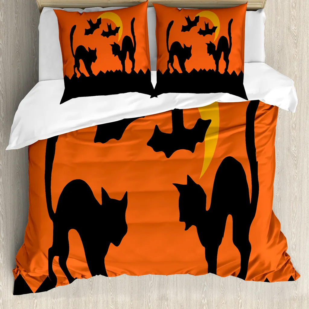 Housse de couette anti-acariens 155x220 cm Halloween spécial allergie
