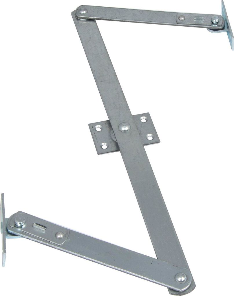 Oberlicht Z-Schere, Angriffarm 150 mm, Mittelstück 310 mm, Stahl verzinkt | Fensterschere