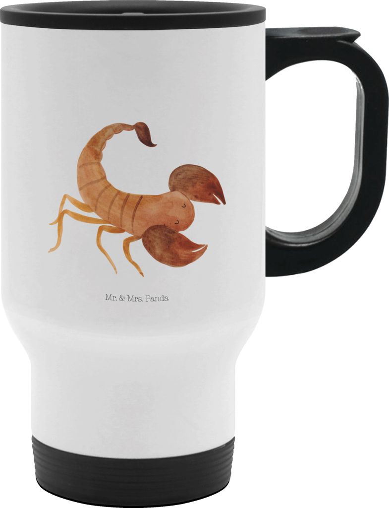 Mr. & Mrs. Panda heißgetränke becher Sternzeichen Skorpion - Weiß - Geschenk, November, Thermobecher, To-Go-Becher, Geburtstag, Skorpione, Oktob...