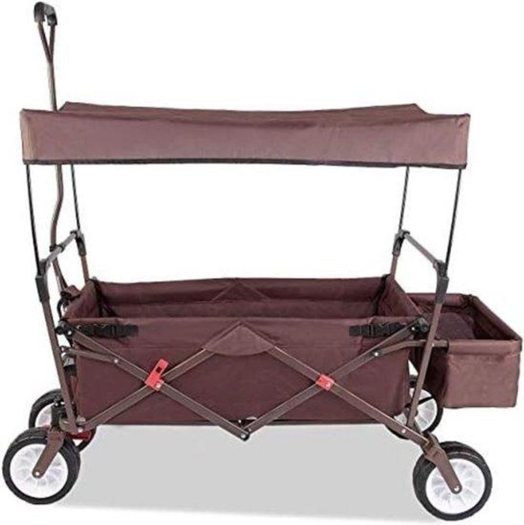 Kinderwagen mit Schiebestange, Braun
