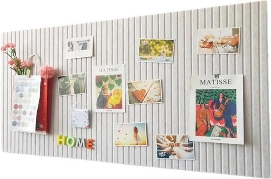 Tableau mémo mural sans perçage en feutre camel - Support photos