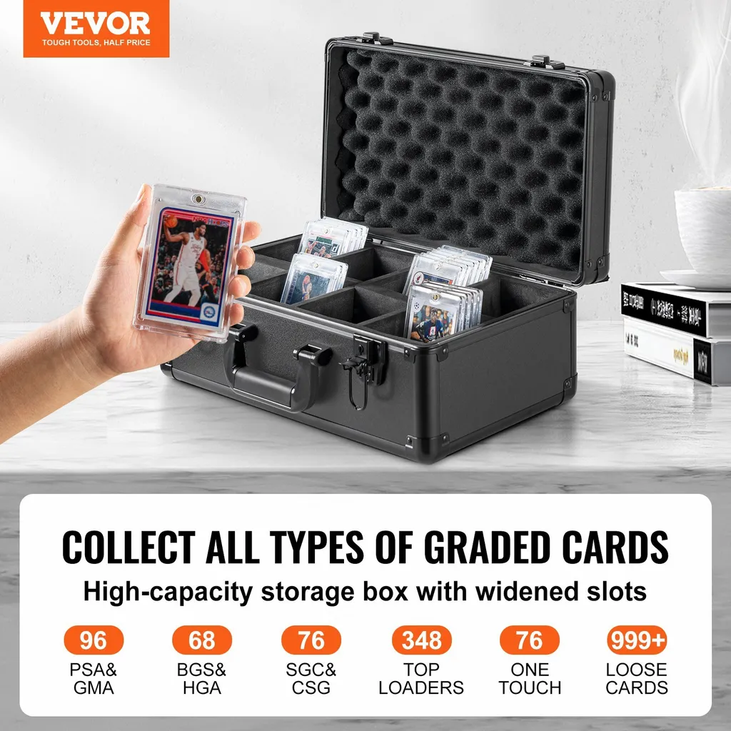 Boîte de Rangement PSA pour 96 Cartes à Collectionner avec 4 Emplacements