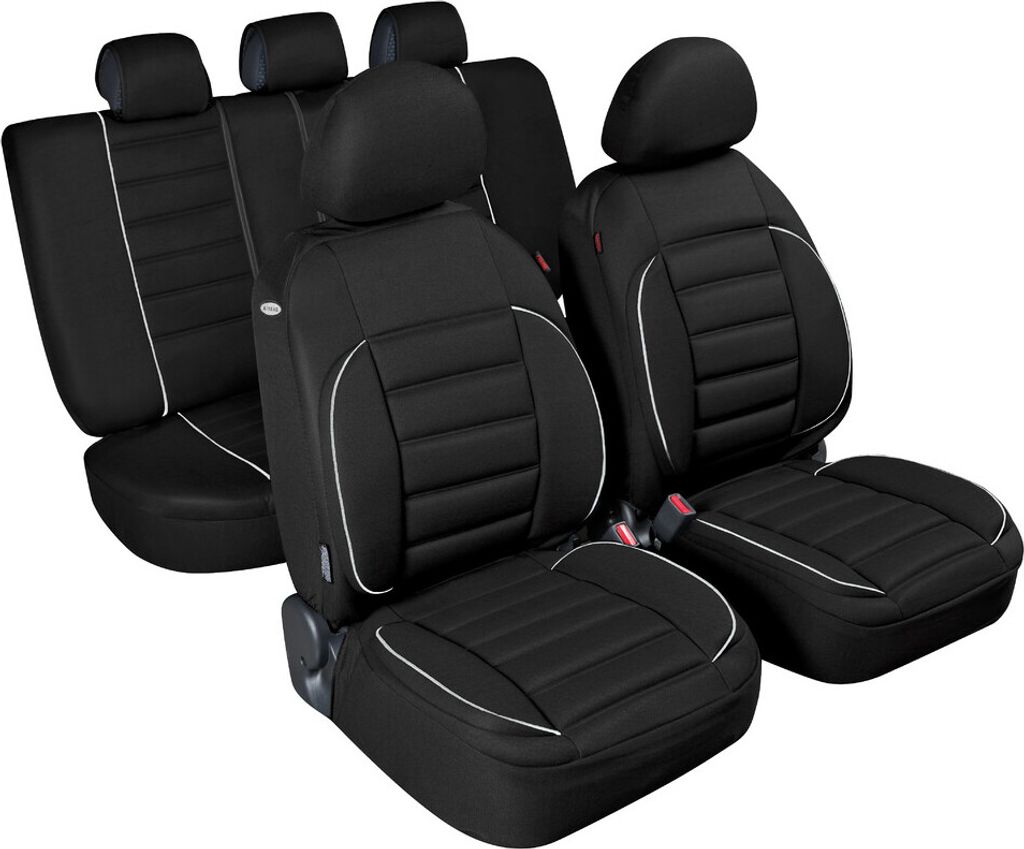 Lampa De-Luxe Sport Edition Gesteppte Schwarze Universal-Autositzbezüge-Set