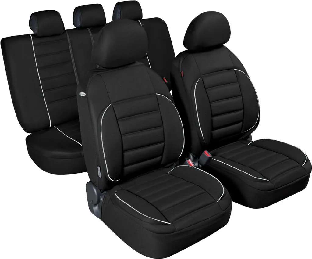 Coprisedili Auto Sportivi Lampa De-Luxe Nero Trapuntato - Pronti al Viaggio